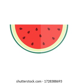 Watermelon on white background. Funny water melon illustration. Stock Vector illustration.