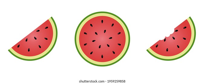 Watermelon on a white background. Vector illustration