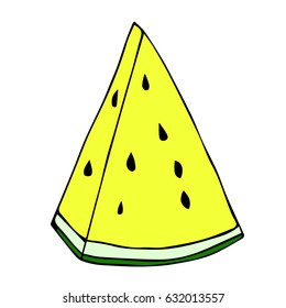 Watermelon on white background vector illustration. Cloth design, wallpaper, wrapping, textiles, paper, cards, invitations, holiday