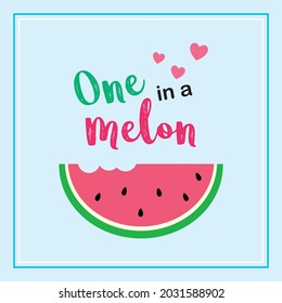watermelon one in a melon wallpaper poster vector