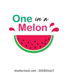 watermelon one in a melon wallpaper poster vector