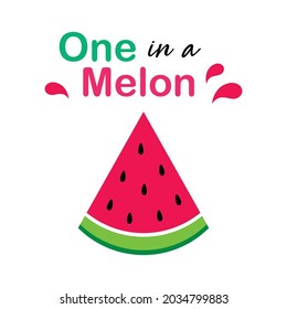 watermelon one in a melon wallpaper poster vector