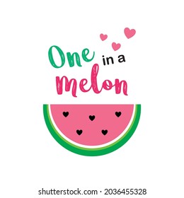 watermelon one in a melon wallpaper poster vector