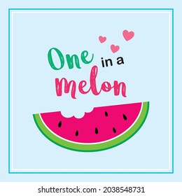 watermelon one in a melon wallpaper poster vector