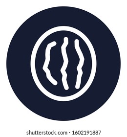
Watermelon Outline bold Vector Icon which can be easily modified or Edited
