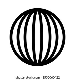 Watermelon outline icon, line vector sign, linear pictogram isolated on white. Vector Illustration