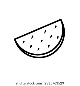 watermelon outline icon vector illustration eps