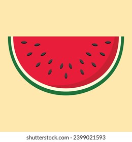 Watermelon Palestine Symbol for Peaceful Country . Green, White, Red, Black. Fresh Watermelon