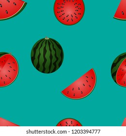 Watermelon and the part watermelon. Use to a background backdrop and illustrated. Pattern.