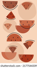 Watermelon Pattern For Background EPS 10