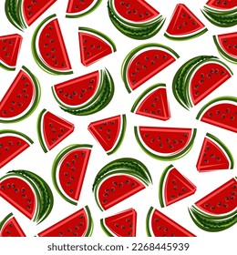 Watermelon pattern background set. Collection icon watermelon. Vector