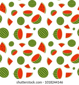 Watermelon pattern design illustration colorful.