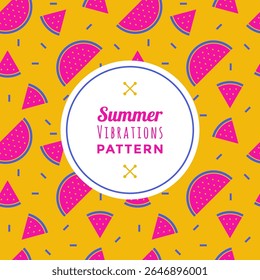 Watermelon pattern design with summer vibes and vibrant colors