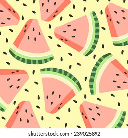 Watermelon pattern. Hand drawn