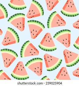Watermelon pattern. Hand drawn