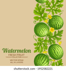 watermelon pattern on color background
