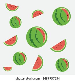 watermelon pattern on the white background