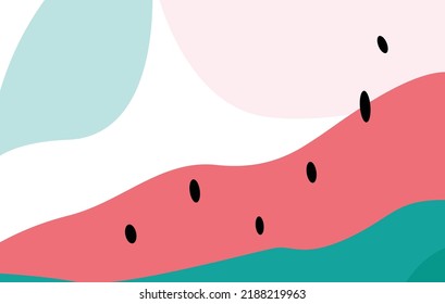 Watermelon Pattern, Red and green seamless Watermelon, Watermelon white Backgrounds, Watermelon Wallpaper Love Cards Vector Stock Vector Illustration.
