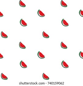 Watermelon pattern. Seamless vector background.