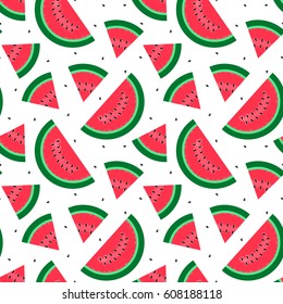 Watermelon pattern. Seamless vector illustration