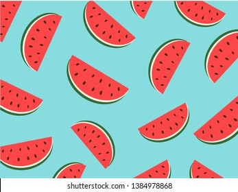 Watermelon pattern, summer, fruit, juicy.