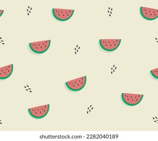 watermelon pattern, textile pattern, summer illustration