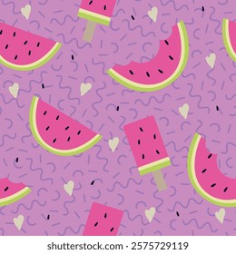 watermelon pattern, tropical background. pattern