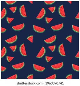 Watermelon pattern. Tropical pattern for fabric or paper.