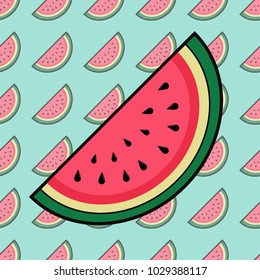 Watermelon pattern vector