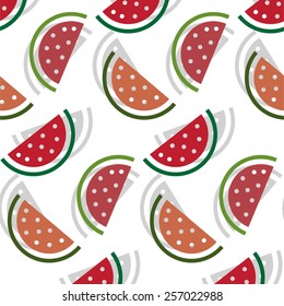 Watermelon pattern. Vector art.