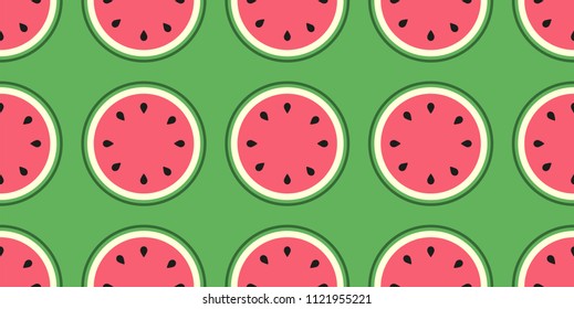 Watermelon Pattern. Vector Background.