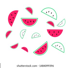 Watermelon pattern vector eps10 illustration