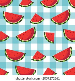 Watermelon pattern vector. Watermelon illustration