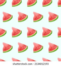 Wassermelon Muster Aquarellfarben Illustration Vektorgrafik