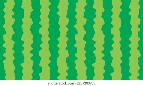 Watermelon peel flat vector repeat pattern green color. Minimalist fruit themed poster, for media promotion, background, cover, decoration, banner, flyer design, print on food or drink packaging.