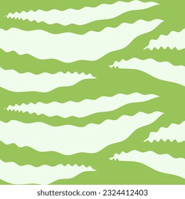 The watermelon peel pattern repeats the green color. Minimalistic fruit-themed poster, for printing on textile and paper covers decoration, banner, flyer design, printing on food or beverage packaging