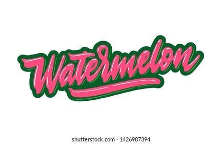 Watermelon. Perfect for restaurant menu backdrop, healthy food concept, juice bar cards and prints.Vector illustration.