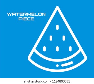 WATERMELON PIECE VECTOR ICON 