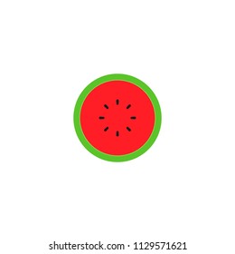 Watermelon piece vector icon