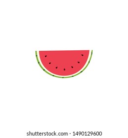 Watermelon pieces, modern design, vector