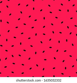 Watermelon pink seamless background with black seeds. Vector illustration design for pattern or template.