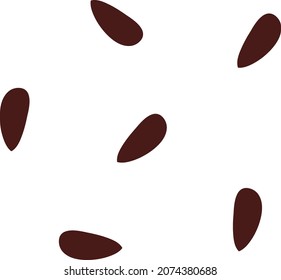 Watermelon pits - vector illustration isolated on white background