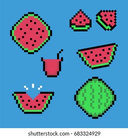 Watermelon. Pixel art