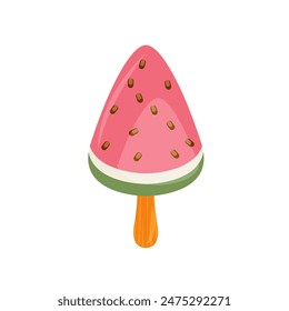 Watermelon popsicle cartoon ice cream
