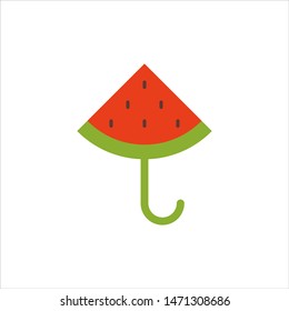 Watermelon Popsicle Ice Fresh Fruit Isolated Logo Vector