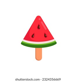 Watermelon popsicle on white background.Vector Illustration.