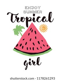 Watermelon printed graphic design