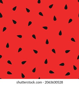 watermelon pulp. black bones on a red background. seamless watermelon print for clothing or print