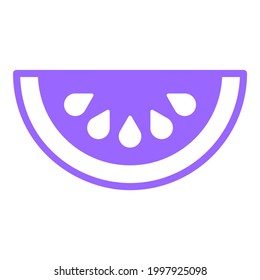 watermelon purple line icon, vector design usa independence day icon.