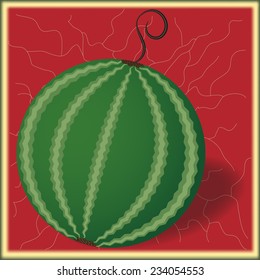 Watermelon red background. Created using gradient meshes. 